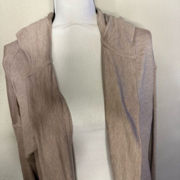 Mono B Longline Hooded Cardigan Natural - Picture 4 of 6